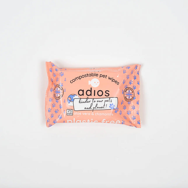 Adios Pet Wipes (25 wipes)