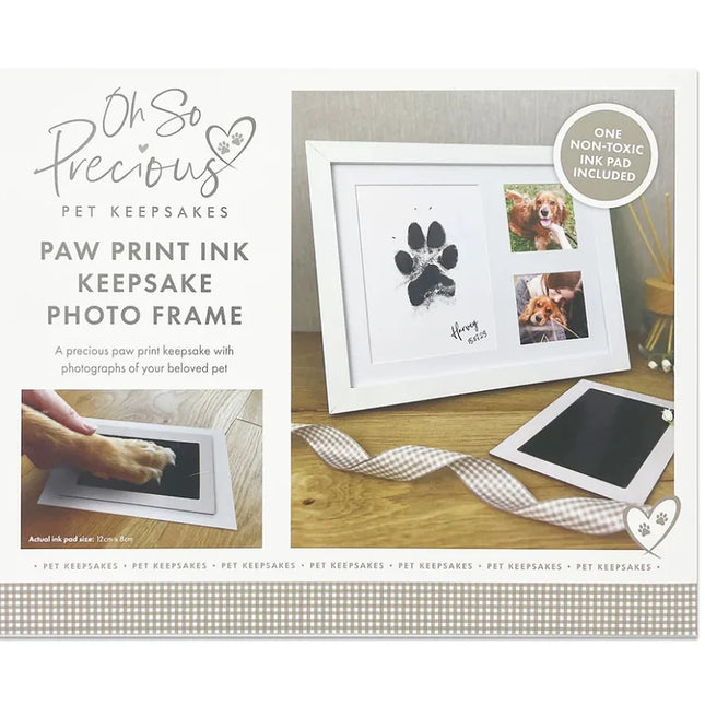 Oh So Precious Paw Print Ink Keepsake Photo Frame Kit