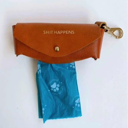 Leather Poop Bag Dispenser