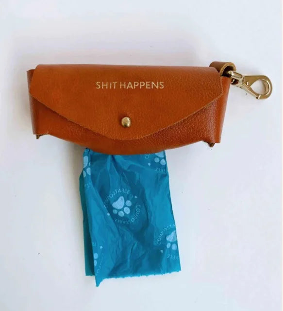 Leather Poop Bag Dispenser